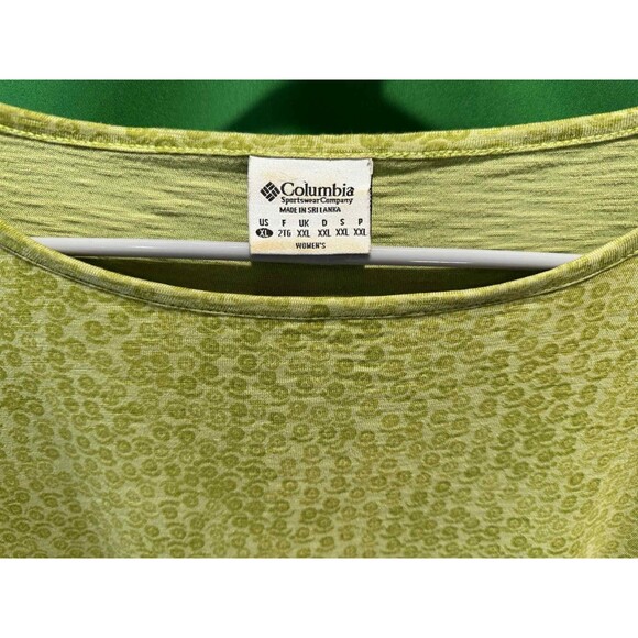 Women's Green 3/4 Sleeve Columbia XL Pattern Top - Picture 6 of 7